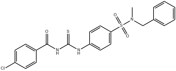 N-{[(4-{[benzyl(methyl)amino]sulfonyl}phenyl)amino]carbonothioyl}-4-chlorobenzamide Struktur