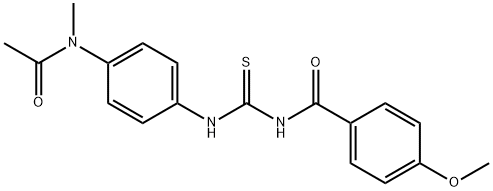 N-[({4-[acetyl(methyl)amino]phenyl}amino)carbonothioyl]-4-methoxybenzamide Struktur