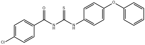 4-chloro-N-{[(4-phenoxyphenyl)amino]carbonothioyl}benzamide Struktur