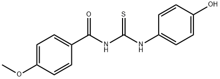 N-{[(4-hydroxyphenyl)amino]carbonothioyl}-4-methoxybenzamide Struktur