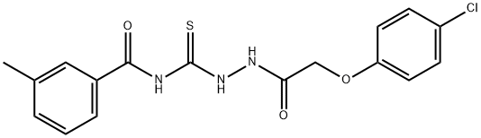 N-({2-[(4-chlorophenoxy)acetyl]hydrazino}carbonothioyl)-3-methylbenzamide Struktur