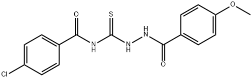 4-chloro-N-{[2-(4-methoxybenzoyl)hydrazino]carbonothioyl}benzamide Struktur