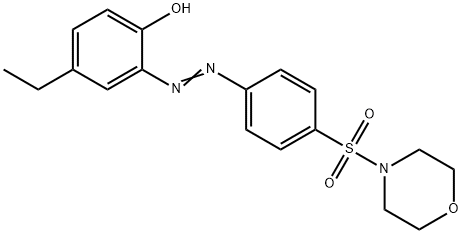 4-ethyl-2-{[4-(4-morpholinylsulfonyl)phenyl]diazenyl}phenol Struktur