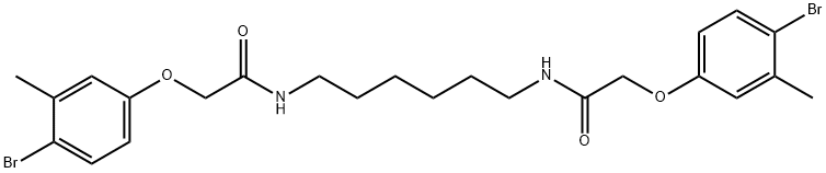 N,N'-1,6-hexanediylbis[2-(4-bromo-3-methylphenoxy)acetamide] Struktur