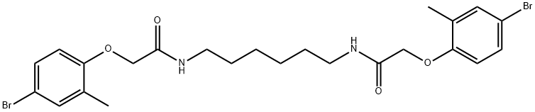 N,N'-1,6-hexanediylbis[2-(4-bromo-2-methylphenoxy)acetamide] Struktur