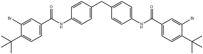 N,N'-[methylenebis(4,1-phenylene)]bis(3-bromo-4-tert-butylbenzamide) Struktur