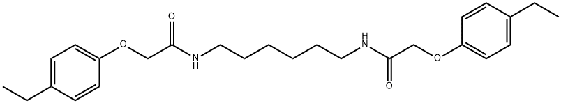 N,N'-1,6-hexanediylbis[2-(4-ethylphenoxy)acetamide] Struktur