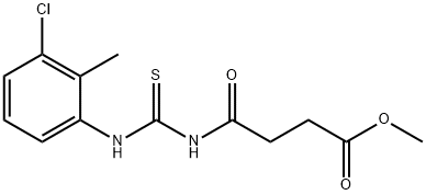 methyl 4-({[(3-chloro-2-methylphenyl)amino]carbonothioyl}amino)-4-oxobutanoate Struktur