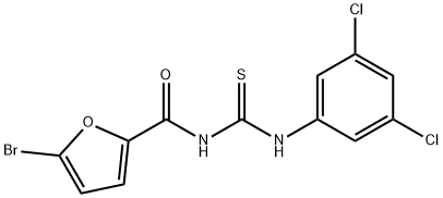 5-bromo-N-{[(3,5-dichlorophenyl)amino]carbonothioyl}-2-furamide Struktur