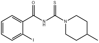 2-iodo-N-[(4-methyl-1-piperidinyl)carbonothioyl]benzamide Struktur