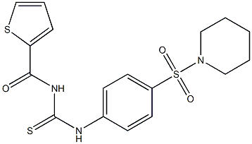 N-({[4-(1-piperidinylsulfonyl)phenyl]amino}carbonothioyl)-2-thiophenecarboxamide Struktur