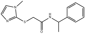 2-(1-methylimidazol-2-yl)sulfanyl-N-(1-phenylethyl)acetamide Struktur