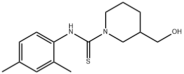 N-(2,4-dimethylphenyl)-3-(hydroxymethyl)piperidine-1-carbothioamide Struktur