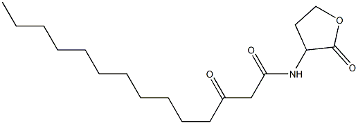 N-(3-Oxotetradecanoyl)-DL-homoserine lactone Struktur