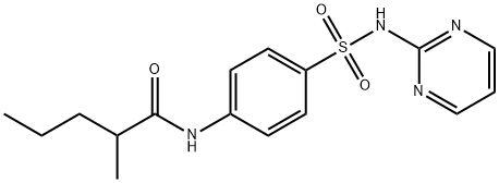 2-methyl-N-[4-(pyrimidin-2-ylsulfamoyl)phenyl]pentanamide Struktur