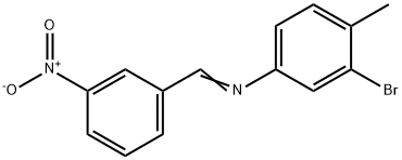 (3-bromo-4-methylphenyl)(3-nitrobenzylidene)amine Struktur