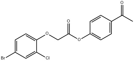 4-acetylphenyl (4-bromo-2-chlorophenoxy)acetate Struktur