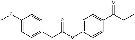 4-propionylphenyl (4-methoxyphenyl)acetate Struktur