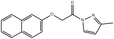 1-(3-methylpyrazol-1-yl)-2-naphthalen-2-yloxyethanone Struktur