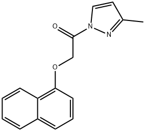 3-methyl-1-[(1-naphthyloxy)acetyl]-1H-pyrazole Struktur