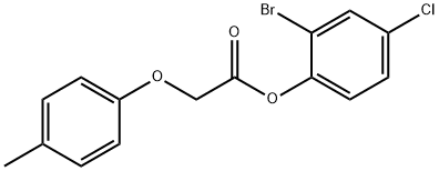 2-bromo-4-chlorophenyl (4-methylphenoxy)acetate Struktur