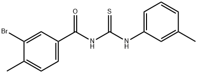 3-bromo-4-methyl-N-{[(3-methylphenyl)amino]carbonothioyl}benzamide Struktur