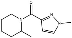 (2-methylpiperidin-1-yl)-(1-methylpyrazol-3-yl)methanone Struktur