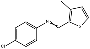 (4-chlorophenyl)[(3-methyl-2-thienyl)methylene]amine Struktur