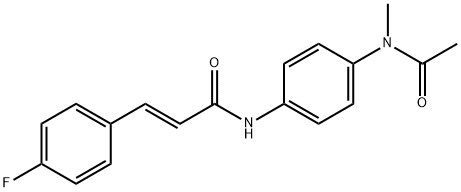 N-{4-[acetyl(methyl)amino]phenyl}-3-(4-fluorophenyl)acrylamide Struktur