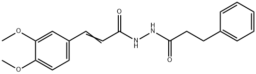 3-(3,4-dimethoxyphenyl)-N'-(3-phenylpropanoyl)acrylohydrazide Struktur