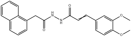 3-(3,4-dimethoxyphenyl)-N'-(1-naphthylacetyl)acrylohydrazide Struktur