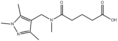 5-[methyl-[(1,3,5-trimethylpyrazol-4-yl)methyl]amino]-5-oxopentanoic acid Struktur