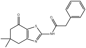 N-(5,5-dimethyl-7-oxo-4,6-dihydro-1,3-benzothiazol-2-yl)-2-phenylacetamide Struktur