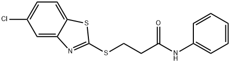 3-[(5-chloro-1,3-benzothiazol-2-yl)sulfanyl]-N-phenylpropanamide Struktur