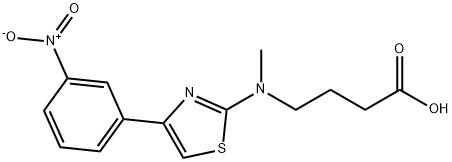 4-{Methyl-[4-(3-nitro-phenyl)-thiazol-2-yl]-amino}-butyric acid Struktur