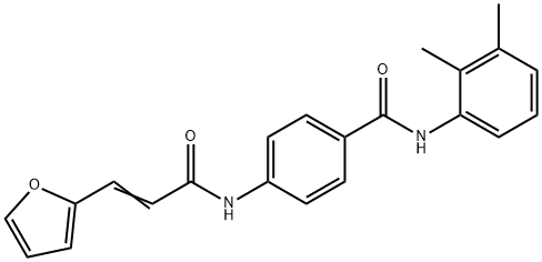 N-(2,3-dimethylphenyl)-4-{[(2E)-3-(furan-2-yl)prop-2-enoyl]amino}benzamide Struktur