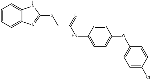 2-(1H-benzimidazol-2-ylsulfanyl)-N-[4-(4-chlorophenoxy)phenyl]acetamide Struktur