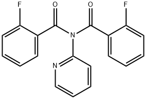 2-fluoro-N-(2-fluorobenzoyl)-N-pyridin-2-ylbenzamide Struktur