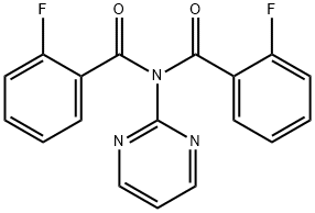 2-fluoro-N-(2-fluorobenzoyl)-N-pyrimidin-2-ylbenzamide Struktur