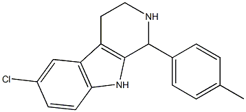 6-chloro-1-(4-methylphenyl)-2,3,4,9-tetrahydro-1H-pyrido[3,4-b]indole Struktur