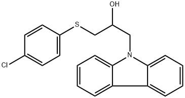 1-(9H-carbazol-9-yl)-3-[(4-chlorophenyl)sulfanyl]propan-2-ol Struktur