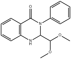 2-(dimethoxymethyl)-3-phenyl-2,3-dihydroquinazolin-4(1H)-one Struktur