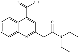 2-Diethylcarbamoylmethyl-quinoline-4-carboxylic acid Struktur