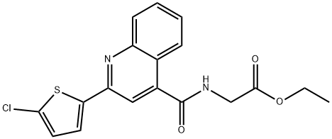 ethyl 2-[[2-(5-chlorothiophen-2-yl)quinoline-4-carbonyl]amino]acetate Struktur