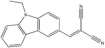 2-[(9-ethylcarbazol-3-yl)methylidene]propanedinitrile Struktur