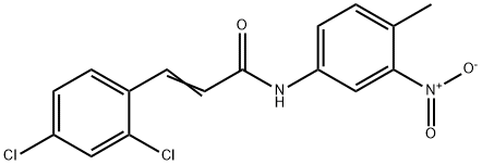 (E)-3-(2,4-dichlorophenyl)-N-(4-methyl-3-nitrophenyl)prop-2-enamide Struktur