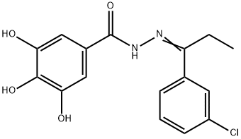 N-[(E)-1-(3-chlorophenyl)propylideneamino]-3,4,5-trihydroxybenzamide Struktur