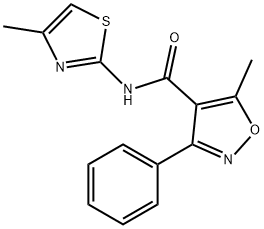 5-methyl-N-(4-methyl-1,3-thiazol-2-yl)-3-phenyl-1,2-oxazole-4-carboxamide Struktur