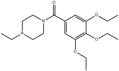 1-ethyl-4-(3,4,5-triethoxybenzoyl)piperazine Struktur