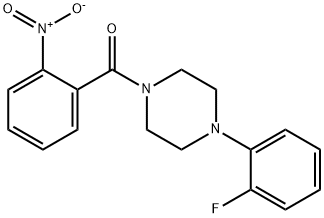 [4-(2-fluorophenyl)piperazin-1-yl](2-nitrophenyl)methanone Struktur